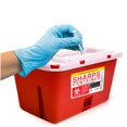 thumbnail image 1 of Contenedor para objetos punzantes BioBox Large de 3,8 L para uso doméstico y de laboratorio, 1 of 7