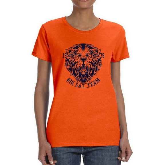 Roaring Lion Big Cat Team Shaped T-Shirt Women -Image by Shutterstock, Female x-Large