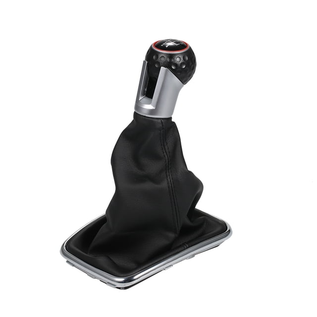 Amdohai Manual 5 Speed Gear Shift Knob Gaiter Boot Cover Kit Gear Stick Knob Cover Replacement for VW Golf 5 MK5 R32 for GTI 2004-2009 VW Golf 6 MK6 R20 for GTI 2010-2013