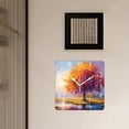 thumbnail image 3 of 16 Inch Wall Clock Battery Operated Square Clock Decorative for Office, Kitchen, Outdoor, Living Room，Oil Painting Landscape Colorful Tree Print, 3 of 4