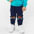 thumbnail image 2 of MEZZALL Child Boys Autumn Casual Pants With Cartoon Embroidery Joggers Fashionable Tapered Sportswear Kids Comfortable Elastic Waistband Wear Playground Outdoor Daily Use Cozy Slacks, 2 of 7