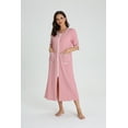 thumbnail image 3 of Richie House Zipper Front Housecoat Plaid Nightgown Long Housedress Duster RHW2899-A-M, 3 of 7