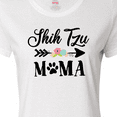 thumbnail image 4 of Inktastic Shih Tzu Mama with Flowers and Arrow Women's T-Shirt, 4 of 5