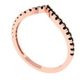 thumbnail image 2 of 0.1725 ctw Wedding Band for Women - 14K Rose Gold Natural Onyx Stackable Eternity Ring, 2 of 6