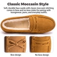 thumbnail image 4 of Knivor Moccasin Slippers for Women Faux Suede Fleece Lined Slip‑On Cozy Bedroom House Slippers Soft Warm Winter Indoor Outdoor House Shoes, 4 of 10