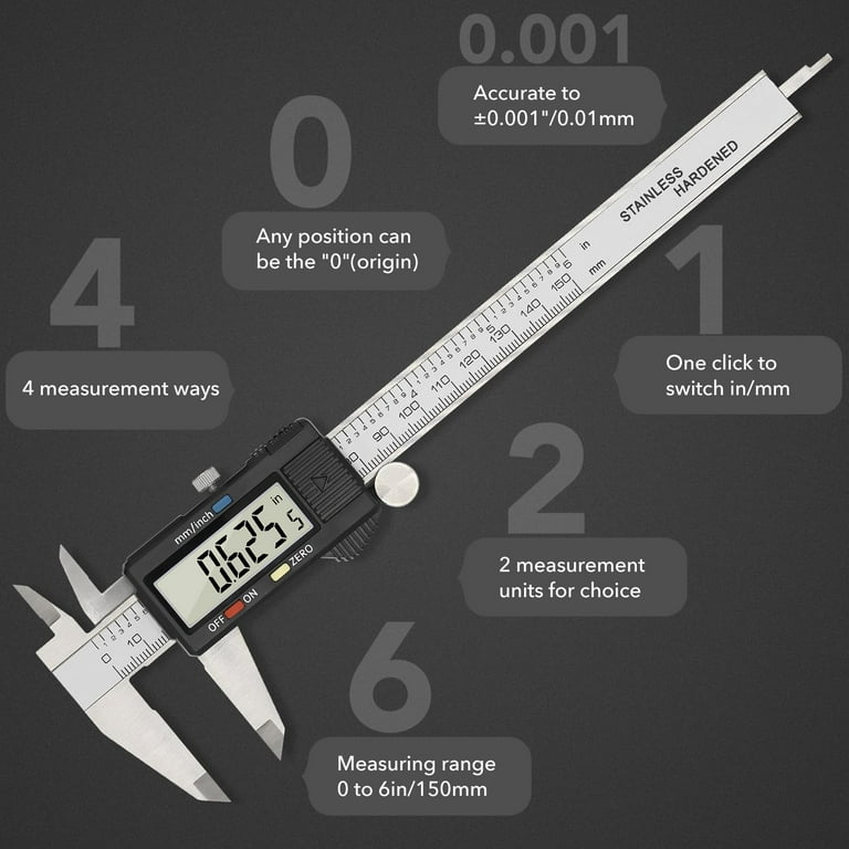 Amazon.com: Digital Caliper, IP54 Waterproof Stainless Steel