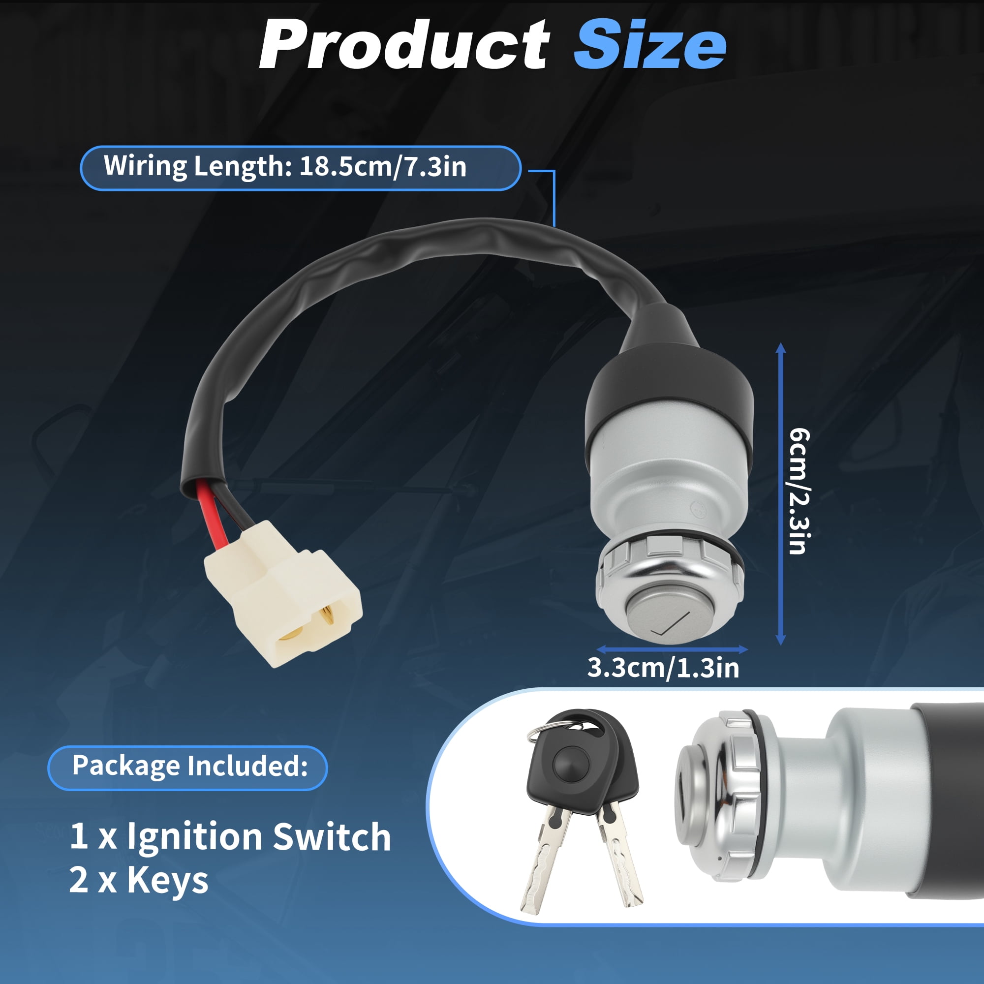 Unique Bargains Ignition Starter Switch Assembly for Edison Advanced EV 48V Golf Carts