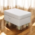 thumbnail image 5 of JESTOP Leather Storage Ottoman, Ottoman with Storage, Rectangle 28.5" Foot Rest Ottomans Stool for Living Room Bedroom, 5 of 7