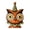 B, variant on Halloween Vintage Retro Mini Wooden Figurine Set, Cute Cartoon Ghost Owl Bat Cat Pumpkin Skull Tabletop Statues, Fall Harvest Tiered Tray Mantel Decor & Holiday Novelty Gift