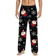 thumbnail image 2 of Pajama Pants Men Funny Christmas Printed Mid Waisted Loose Fit Casual Pants with Drawstring and Comfortable Bottoms Sleep Lounge Long Pant, 2 of 4