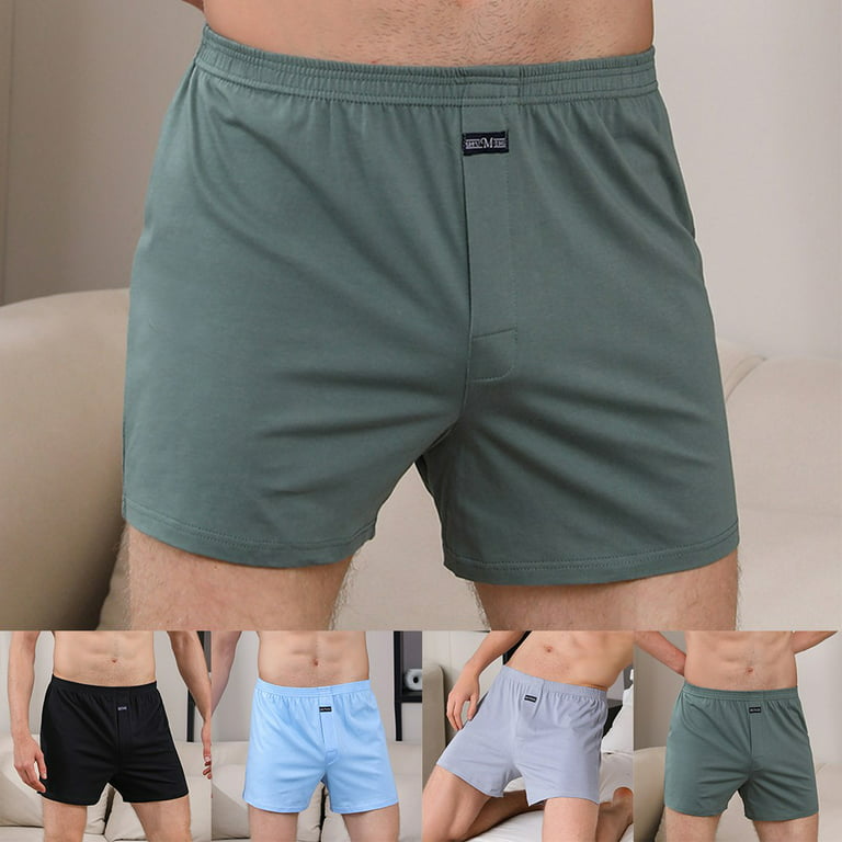 Men Casual Loose Wide Leg Cotton Boxer Short Home Wear Underwear Underpant  