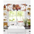 thumbnail image 6 of Valances for Windows Thanksgiving Red Truck Rod Pocket Cafe Window Treatments Valance Curtains for Kitchen Bathroom Laundry Basement Windows 54"x18", 6 of 6