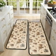 thumbnail image 4 of Kitchen Rugs Sets Of 2,Beige Highland Cow Figure Butterfly Pattern Anti Fatigue Kitchen Mat Rugs Non Slip Washable,Decorative Kitchen Floor Mats for Kitchen,Sink,Laundry,17"x47"+17"x47", 4 of 5