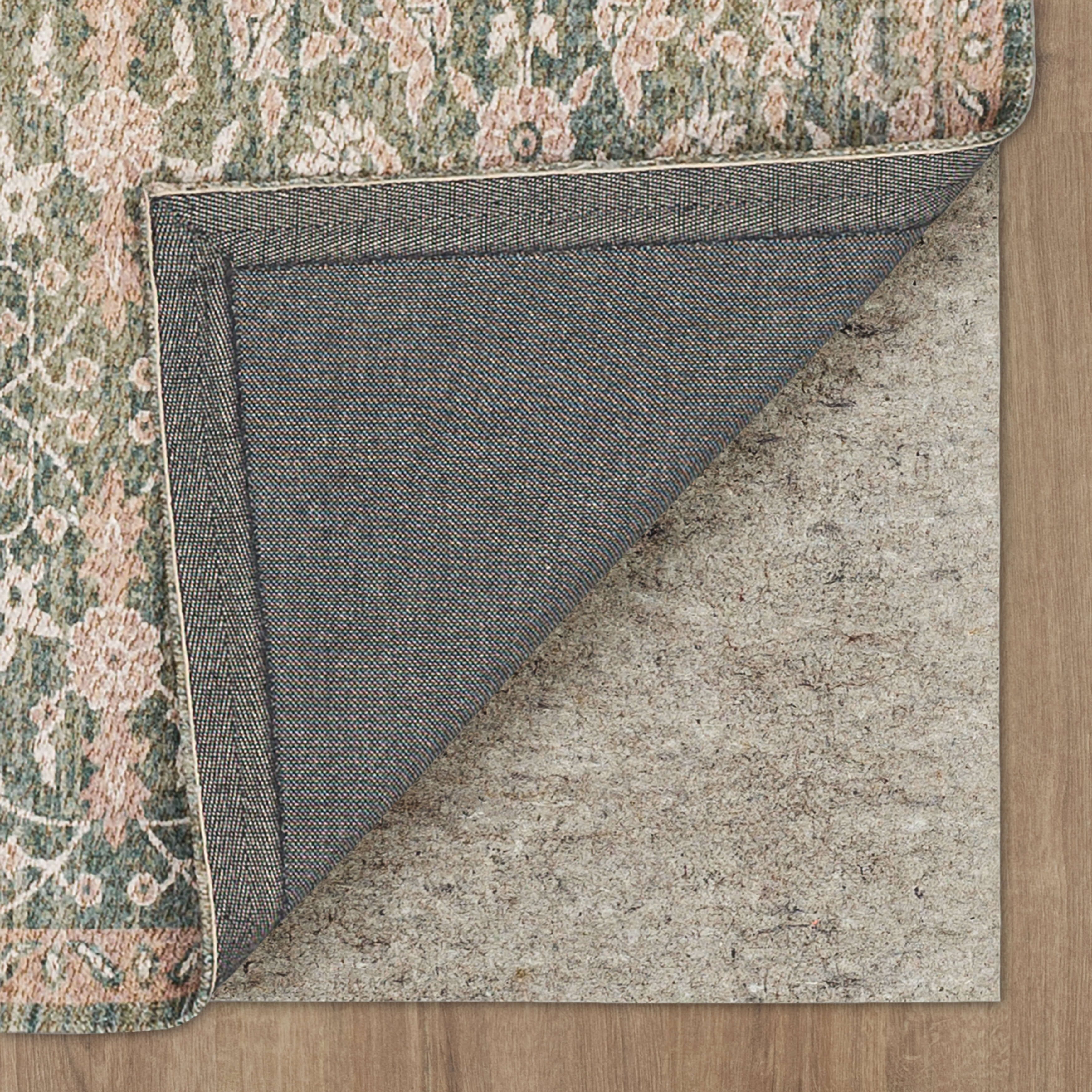 Mainstays Zula Jardin Low Pile Stain/Fade Resistant Polyester Indoor Runner Rug, Green, 1'10" x 6'