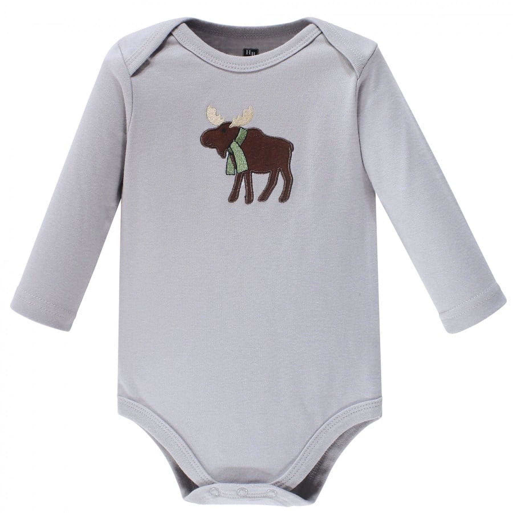 Hudson Baby Cotton Long-Sleeve Bodysuits, 5-Pack, Newborn- 24 Months