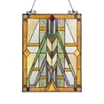 thumbnail image 2 of CHLOE Lighting MENAHEM Tiffany-glass Window Panel 17.5x25, 2 of 2