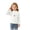 White, variant on mgoYE Girls' Lettuce Trim Ribbed Shirts Cotton Blend Long Sleeve Crew Neck Base Layer Slim Fit Trendy Tops(Pink,18-24 Months)