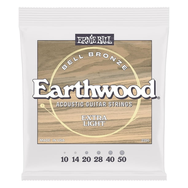 Cuerdas Ernie Ball Extra Light Earthwood Bell Bronze para guitarra acústica 10-50