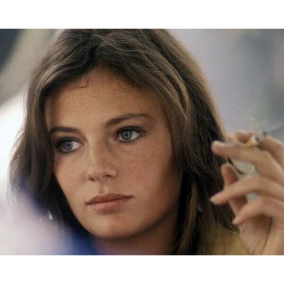 Jacqueline Bisset beautiful early 1970's pose smoking a cigarette 8x10 photo