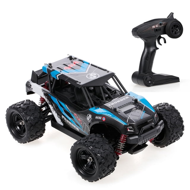 Coche RC, 2.4Ghz 1/18 4WD 36KM/H Off Road RC Camión Cross-country Car/HS18312 Eccomum Azul