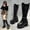 #177-Black, variant on Wowcloth Knee-High Boots for Women – Lace-Up & Buckle Design with Chunky Heel & Platform Sole for Stylish Casual Winter Outfit