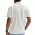 thumbnail image 4 of Jjayotai Polo Shirts for Men, Men's New Solid Color Waffle Casual Loose Lapel Short Sleeve Top, Golf Tees, 4 of 9