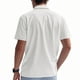 thumbnail image 4 of Blusa y camisa de manga corta con cuello vuelto para hombre, estilo informal, color liso, ventilada, con solapa suelta, de poliéster., 4 of 9