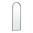 thumbnail image 2 of BizChair 22"x65" Arched Metal Framed Wall Mirror for Hallways, Entryways, Dining and Living Rooms, Black, 2 of 11