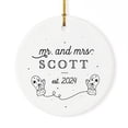 thumbnail image 2 of Personalized Mr.  Mrs. with Last Name and Est. Date Christmas Ornament, 2 of 4