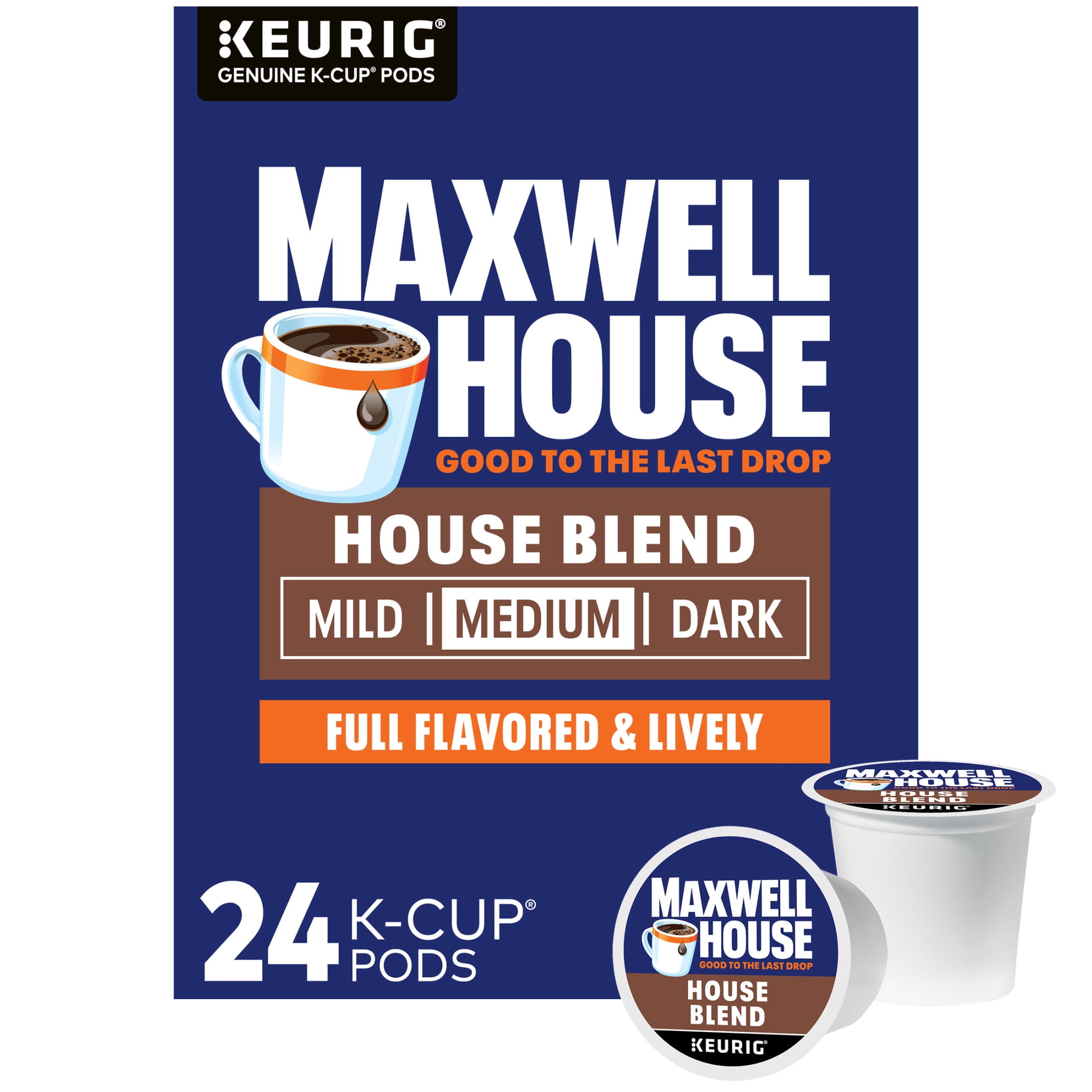 Maxwell House Medium Roast House Blend Coffee K-Cups, 24 ct Box