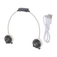 thumbnail image 1 of Ventilador de cuello portátil de doble cabeza plegable USB recargable manos libres mini ventilador colgante para viajes de oficina blanco YUNYI BRAND  Deportes, 1 of 8