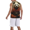 thumbnail image 2 of Pofeuu Jungle Meditating Panda Print Basketball Jersey, Shirts for Men Youth Basketball Jersey Crew Neck-4X-Large, 2 of 6