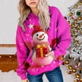 thumbnail image 2 of Ulanda Christmas Hoodies for Girls Winter Fleece Hooded Xmas Graphic Sweatshirt Holiday Cute Funny Pullover Sweater (Hot Pink, 3-4 Years), 2 of 4