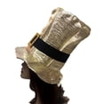 thumbnail image 2 of Shiny Gold Silver Metallic Tall Top Hat Adult Mens Womens Costume Accessory, 2 of 2