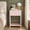 Pink, variant on Modern White Nightstand with Drawer and Open Shelf, Bedside Table with Scalloped Edge for Bedroom, Small Side Table for Bedroom, Living Room