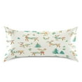 thumbnail image 3 of Reindeer Pattern Satin Pillowcase 20''x40'' Double-Sided Print Soft Wrinkle Resistant, 3 of 9