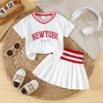 thumbnail image 2 of 9 Month Baby Girl Clothes Newborn Baby Girl Summer Clothes Infant Girl Outfits Sleeveless Ruffle Top and Bloomers Skirt Set 0 3 6 12 Month,Red, 2 of 6