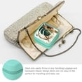 thumbnail image 3 of Autua Modern Art Mini Jewelry Travel Case with Zipper Closure, Compact Size for Necklace, Ring, Earring Organization Green, 3 of 5