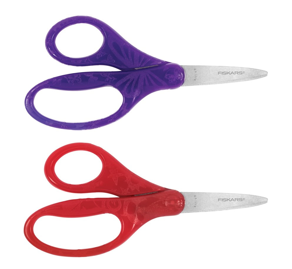 3 Pack of Fiskars Color Changing Handle Pointed-Tip Safety Edge Scissors (Assorted Colors)