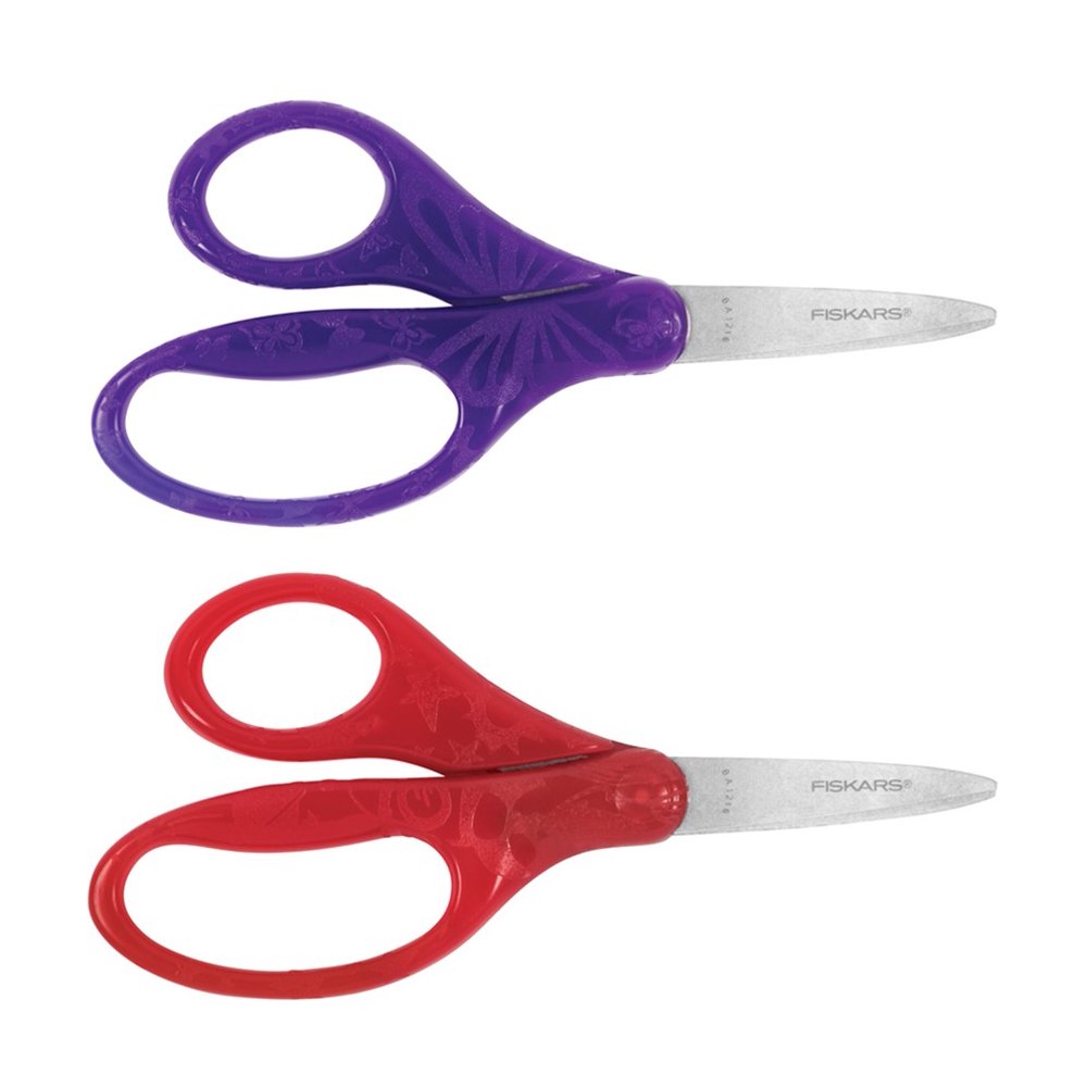 3 Pack of Fiskars Color Changing Handle PointedTip Safety Edge