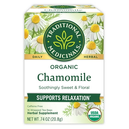 Traditional Medicinal Chamomile  Herbal Tea Bags  16 Count