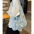 thumbnail image 6 of Kukuzhu Crochet Tote Bag Mesh Beach Bag Large Hobo Shoulder Bag Woven Handbag Fairy Aesthetic Knit Bag Y2k Crochet Beach Bag, 6 of 7