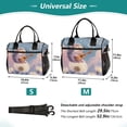 thumbnail image 2 of Large Insulated Lunch Bags for Women Men Leakproof Thermal Meal Lunch Tote Bag for Office Work Picnic Travel Hedgehog Playing The Violin 12L, 2 of 6