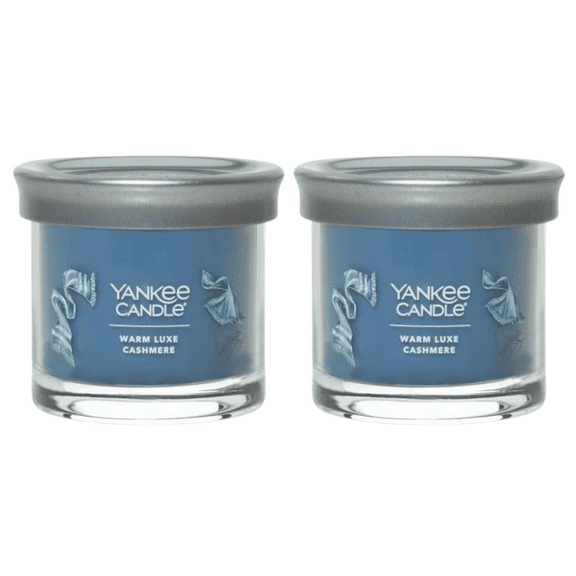 Yankee Candle Small Tumbler Scented Single Wick Jar Candle, Warm Luxe Cashmere, 4.3 oz (Pack of 2)