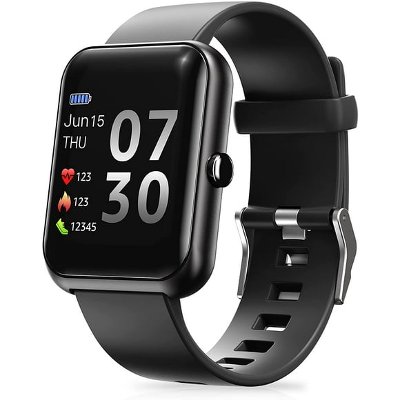 Smart Watch for Men and Women,IP68 Waterproof Fitness Tracker with Heart Rate and Sleep Monitor, Blood Pressure Blood Oxygen Tracking Smartwatch Compatible with Android iPhone iOS Phones Black -