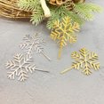 thumbnail image 2 of EeaseMX 40 adornos de copos de nieve para cupcakes navideños, palillos para tartas, decoraciones para tartas, 2 of 8