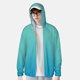 thumbnail image 2 of Balery Teal Turquoise Sudadera ligera de manga larga con capucha y protección solar UPF 50+ para hombre y mujer, ideal para pesca y running-X-Large, 2 of 7