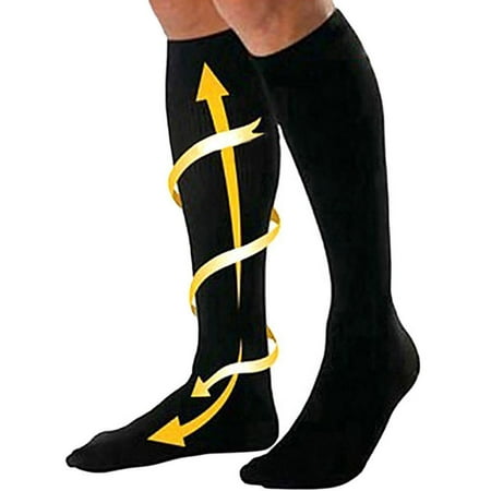 Compression Socks for Women and Men, Compression Outdoors Stockings, Pressure Nylon Varicose Vein Stocking, Best Medical, Running, Nursing, Hiking, Recovery & Flight Socks, 1 Pair, S - XL,