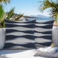 thumbnail image 4 of Outdoor Pillow Cover Abstract Blue Beige Wave Set of 2 Waterproof Throw Pillowcases Modern Art Decorative Patio Furniture Pillows for Couch Garden Indoor & Outdoor Use, 4 of 9