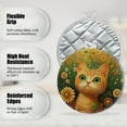 thumbnail image 3 of 2 PCS Pot Holders for Kitchen,Potholders Sets with Hook for Oven,Cooking,Baking,Cat With Big Green Eyes, 3 of 7